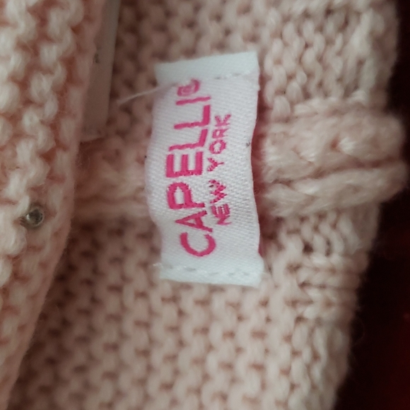 Girls Chunky Knit Pom Pom Hat by Capelli. Size s/m - Picture 4 of 5